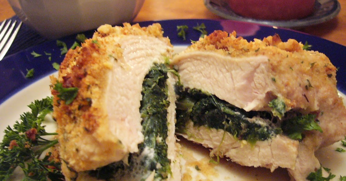Chicken with spinach - feta cheese - vegetables recipe - CookOFood