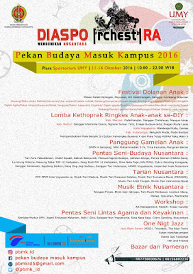Pekan Budaya Masuk Kampus 2016 Akan Digelar Di Kampus Umy Kabar Jogjakarta