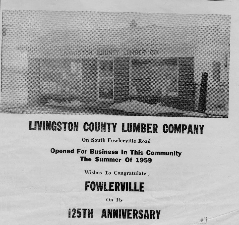 The Fowlerville Observer 1961 Livingston County Lumber