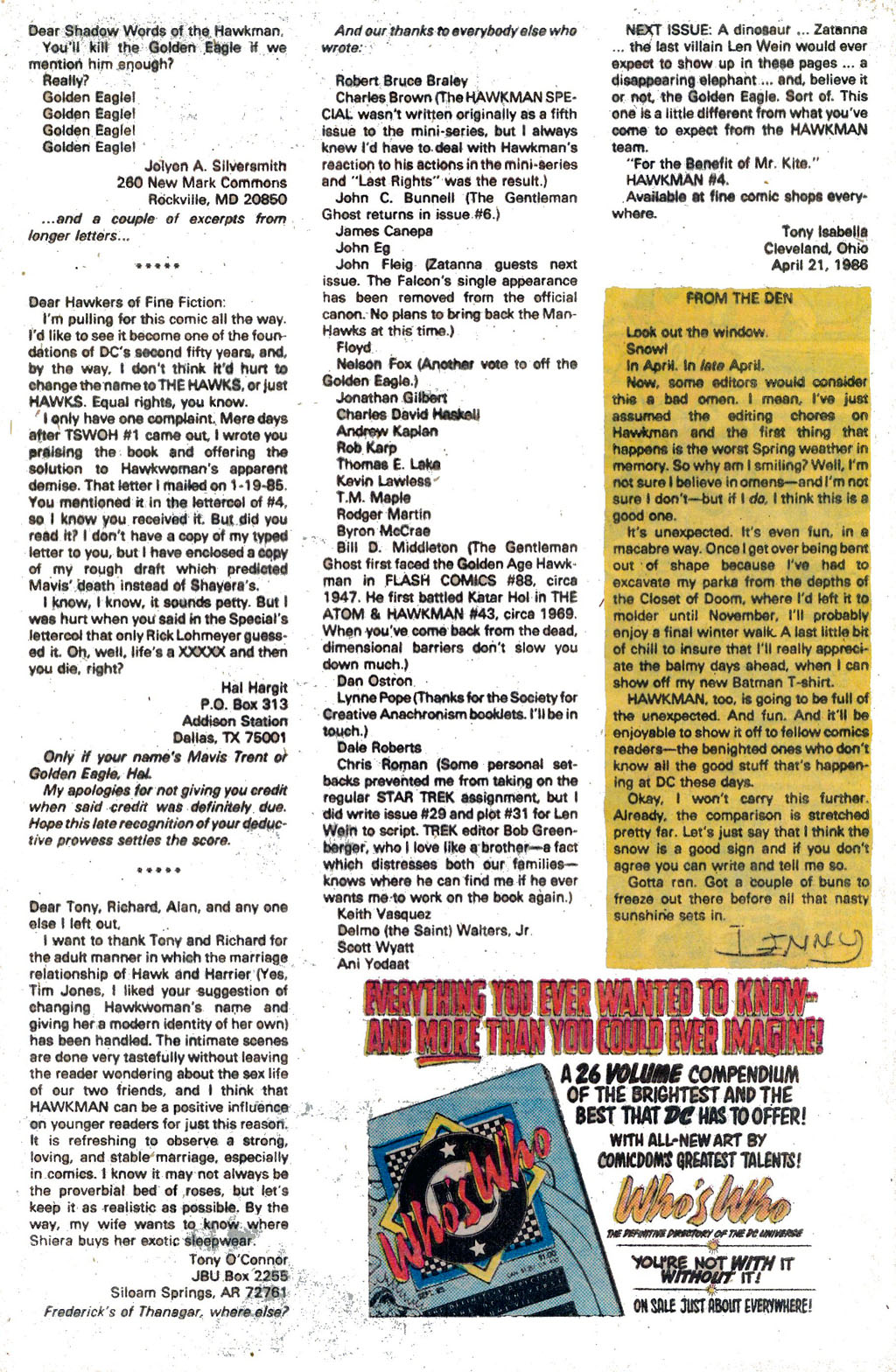 Hawkman (1986) Issue #3 #3 - English 27