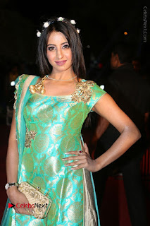 Actress Sanjjanaa Stills in Green Long Dress at Gemini TV Puraskaralu 2016 Event  0006