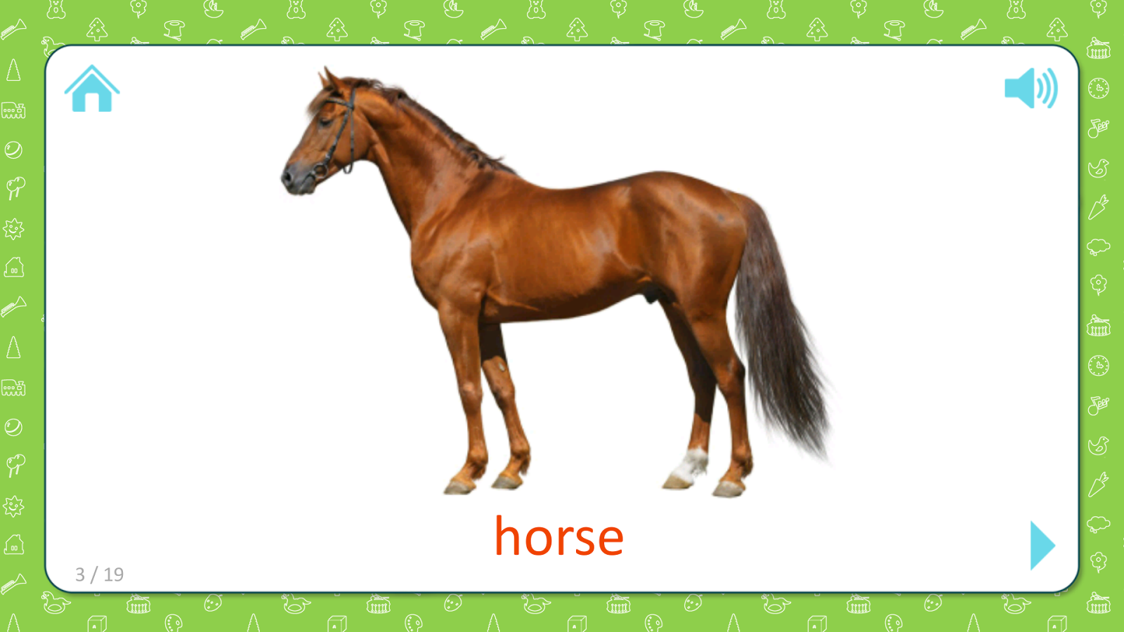 Flashcards for Kids Horse Pets and Farm Animals Flashcards for Kids