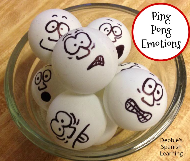 Debbie's Spanish Learning Teaching Emotions with Ping Pong Balls