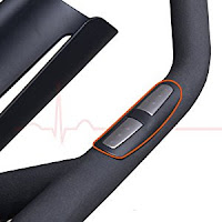 Pulse heart-rate sensors in handlebars on L Now Pro LD577 Indoor Cycle Trainer