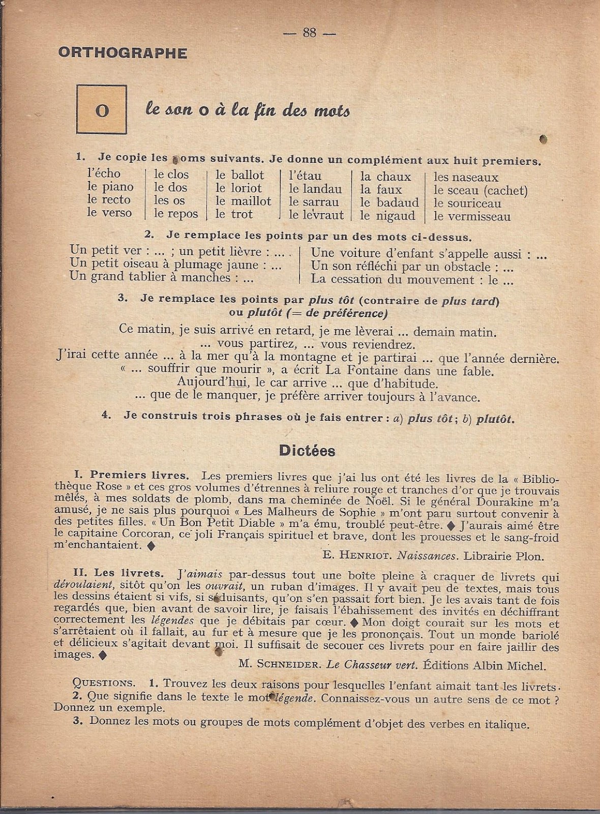 Picard Mon troisi¨me vocabulaire Du vocabulaire   la rédaction Cours Moyen 2e année Cours Supérieur 1959 grandes images