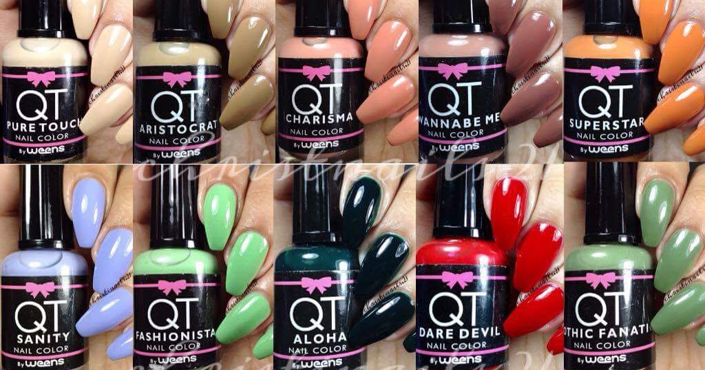 My nail art diary QT Nail Color's Latest Shades swatches and reviews