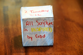 2 Timothy 3:16 bible verse game with cube