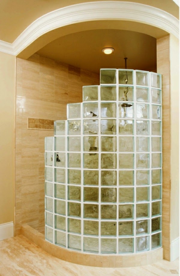 Glass blocks for shower – 44 great pictures!