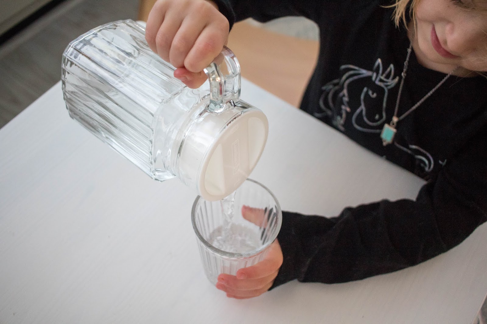 Clear Plastic Serving Pitcher - Montessori Services