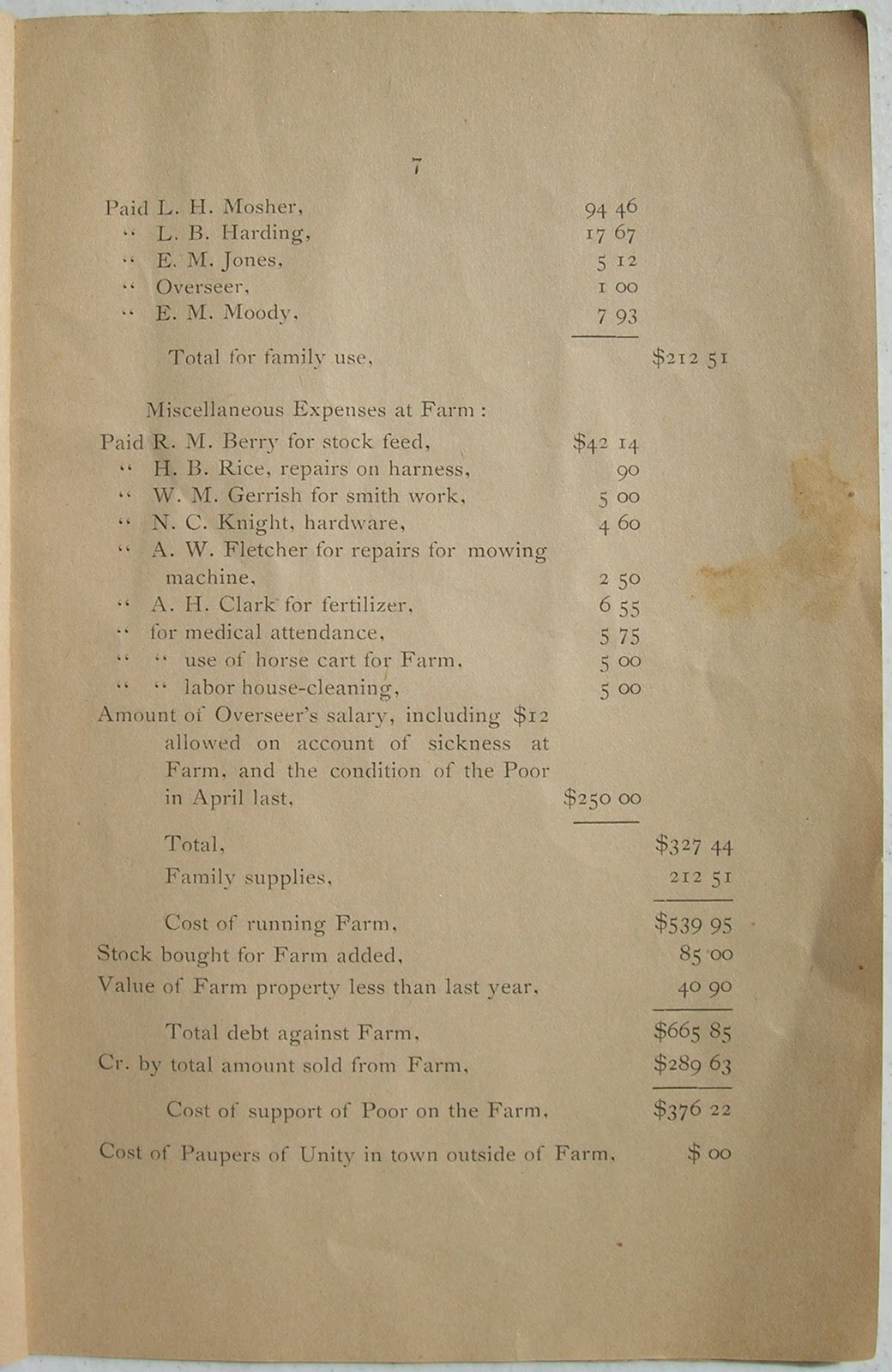 Heirlooms Reunited 1888 Annual Report of Unity, Maine