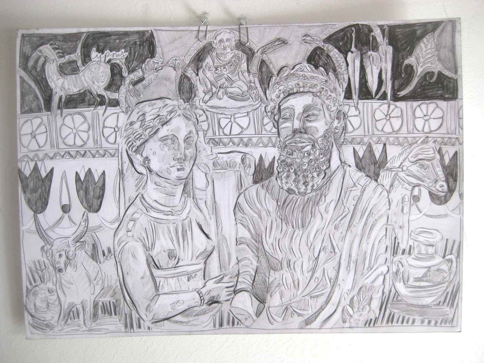 hand drawn and quartered