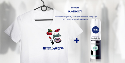 Wygraj 1 ze 100 zestawów naszywek + antyperspirant NIVEA Invisible Fresh Konkurs