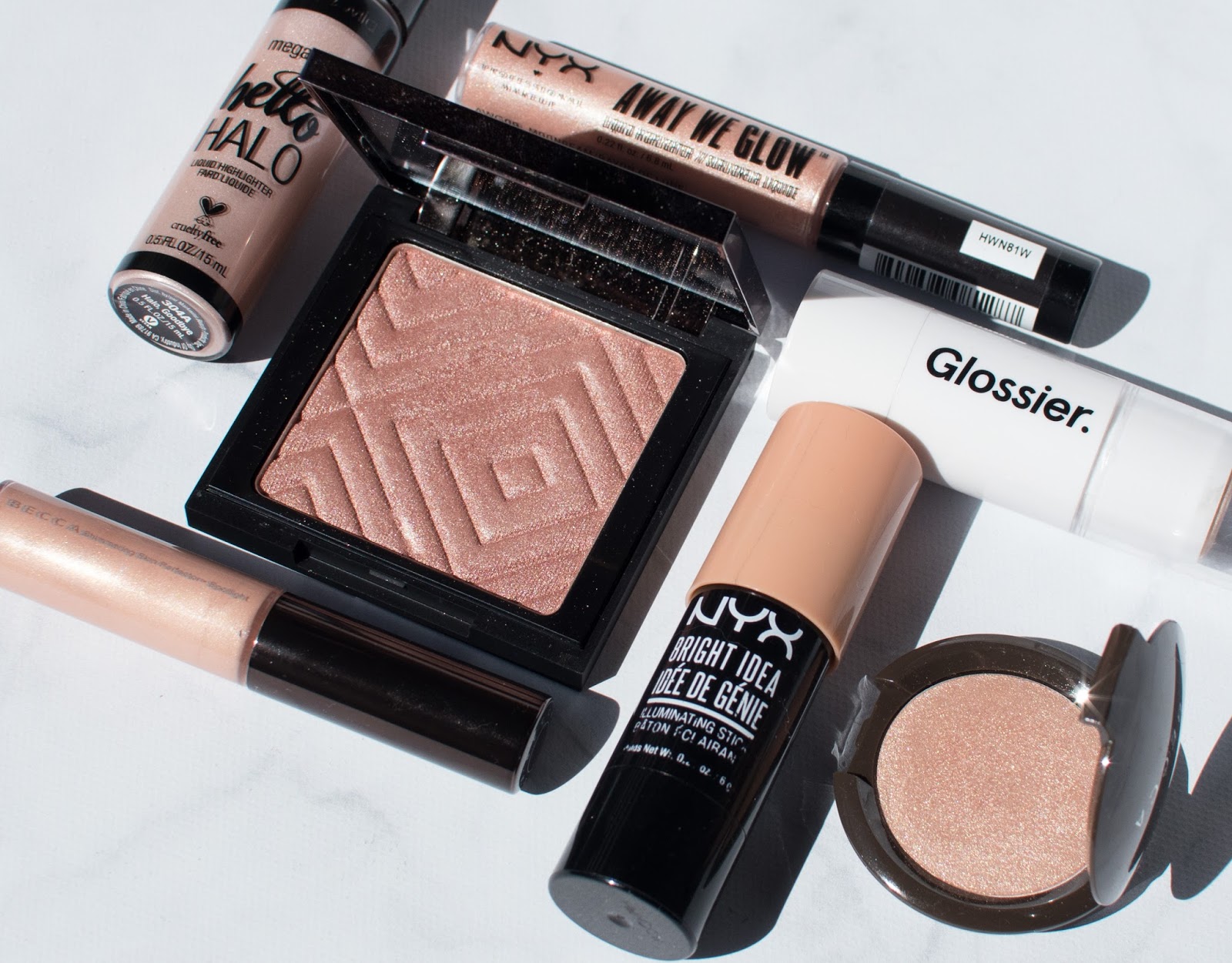 Highlighters I've Been Using Lately Review and Swatches of Cream