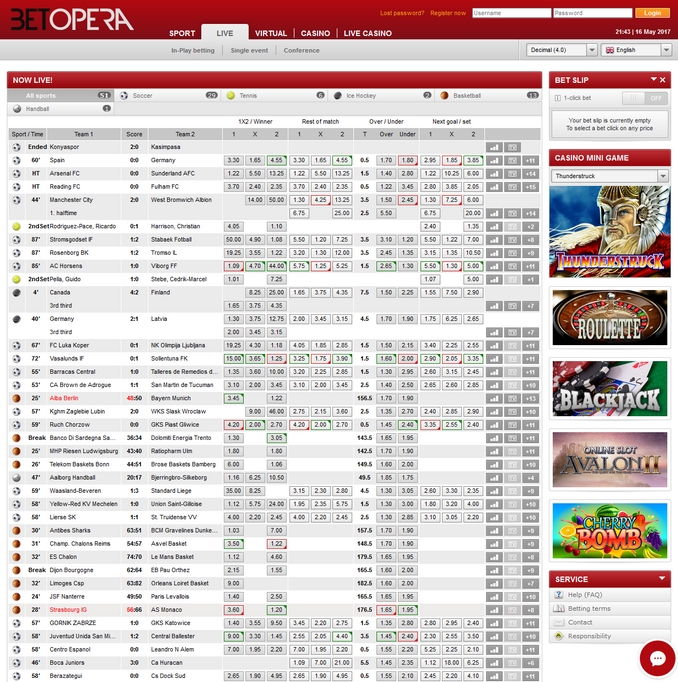 Betopera Live Betting Screen