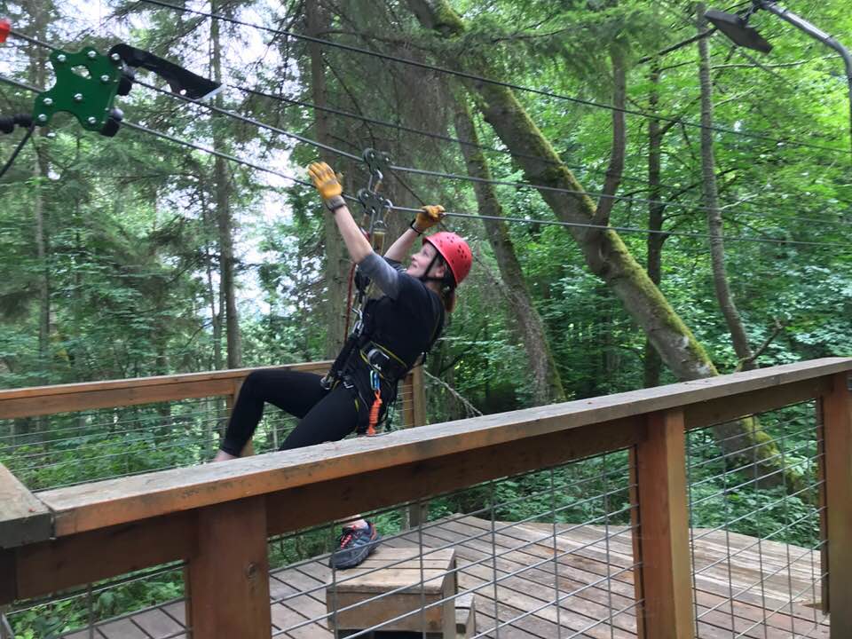 Vacation Rick Zip Lining On Camano Island North Of Seattle With Canopy