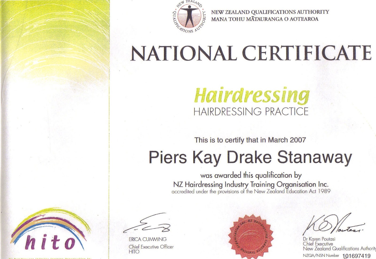 Piers Stanaway Hair Design Education and Training