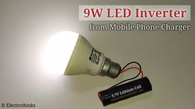 9 Watt LED Inverter from Mobile Phone Charger