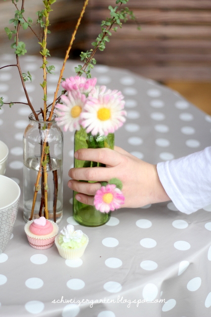 Ein Schweizer Garten Ganseblumchen Filzen Daisy Felted