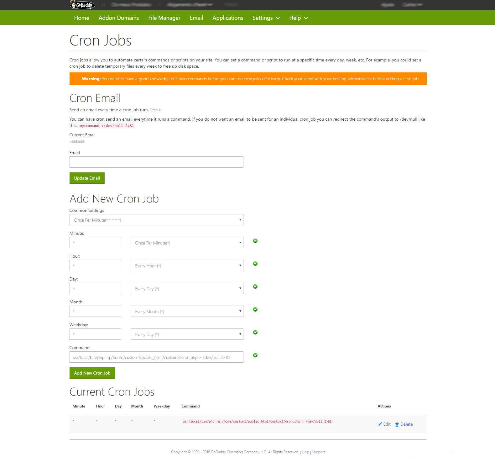 Trying to solve life... Setting up Cron Jobs for SuiteCRM with GoDaddy