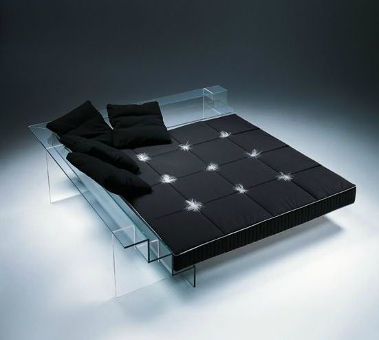 glass bed