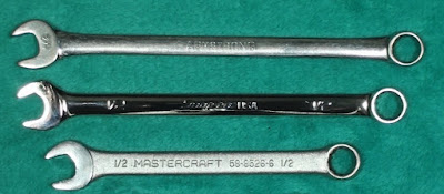 Armstrong, Snap-on and Mastercraft 1/2" combination wrenches