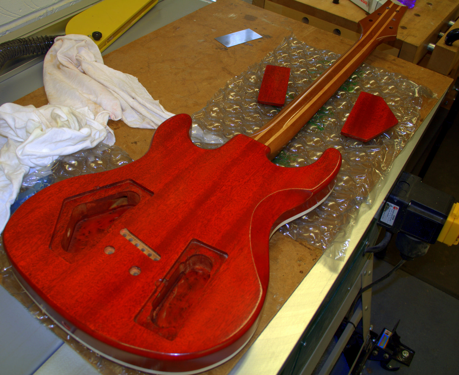 TMc Woodworks Baritone Guitar Build Part 7 Buffing and Polishing