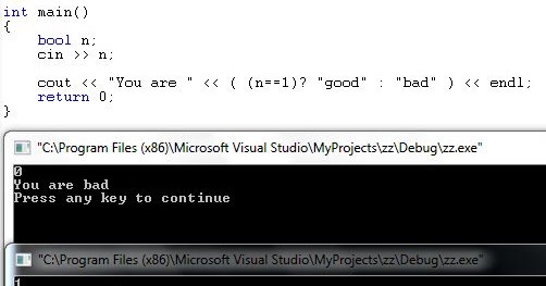 C++: Conditional Operator ? : in C++