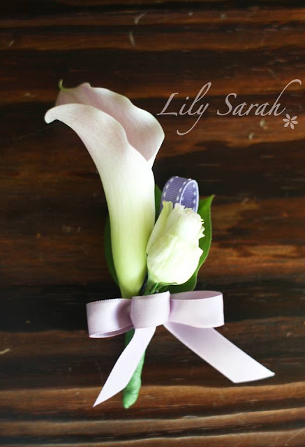 hydrangea, calla lily and rose bouquet by Lily Sarah