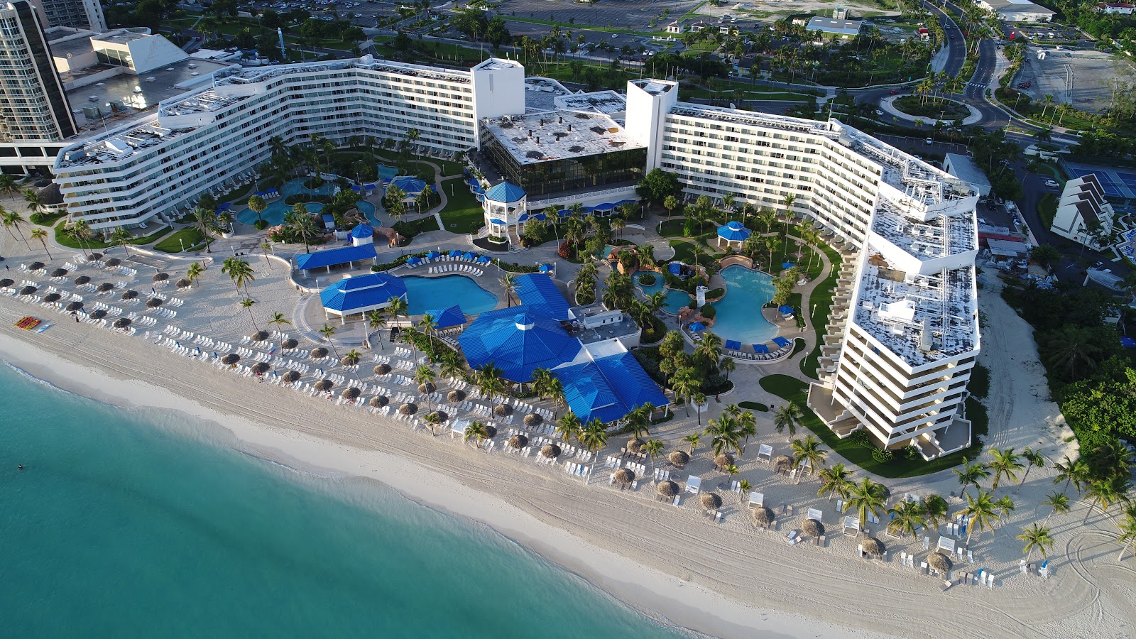 Meliá Nassau Beach Aerial View ShotOnDrone