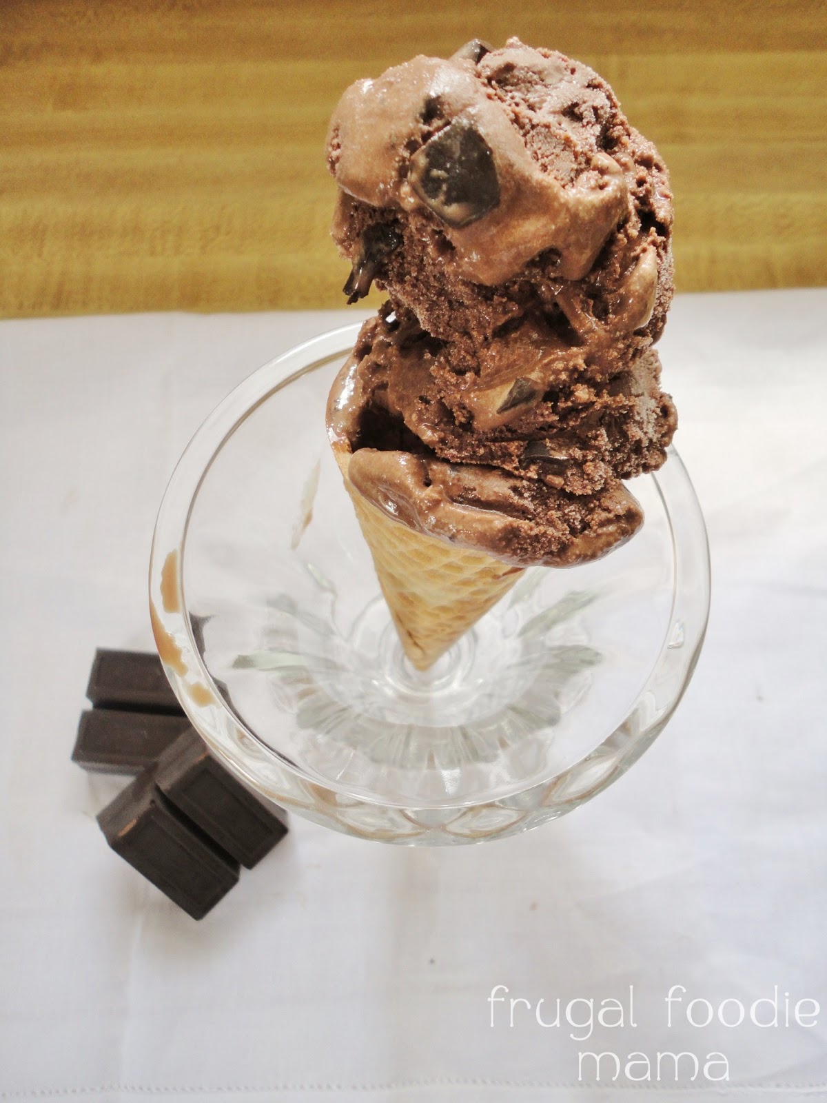 Frugal Foodie Mama Double Dark Chocolate Chunk Ice Cream {Get Your