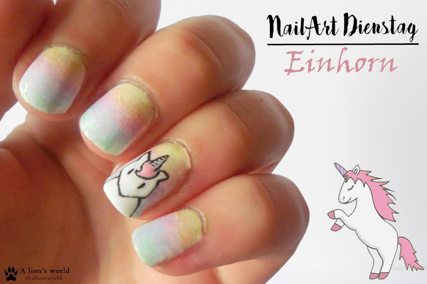 Nailart Dienstag Einhorn Alionsworld