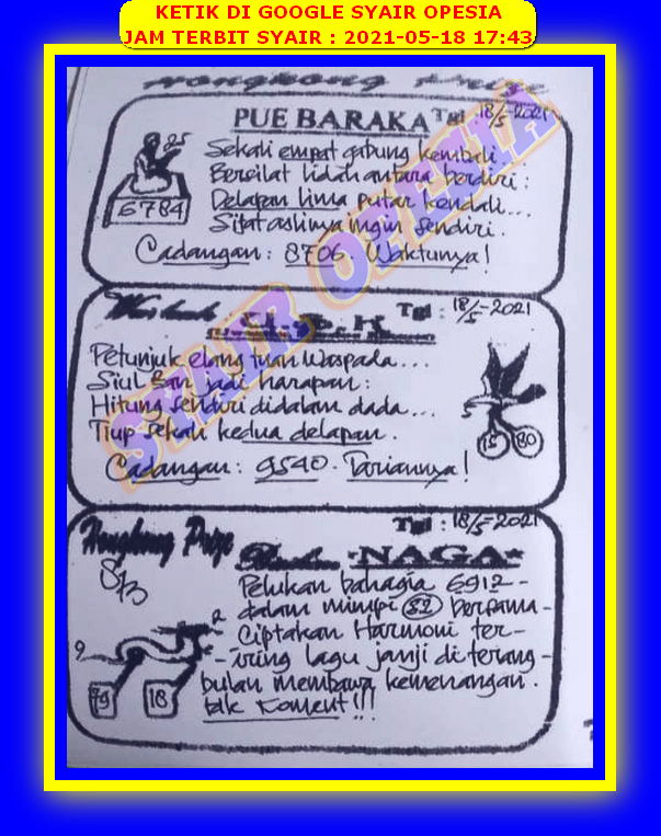 Syair Hk Malam Ini Selasa 18 Mei 2021 Opesia Official Syair Hk Malam Ini Selasa 18 Mei 2021 Opesia Official