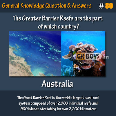The Greater Barrier Reefs are the part of which country?