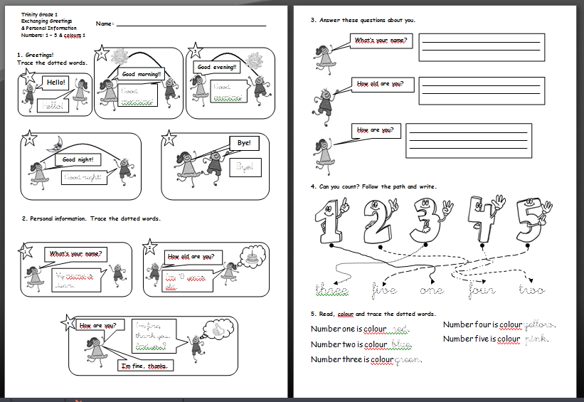 My English Printables