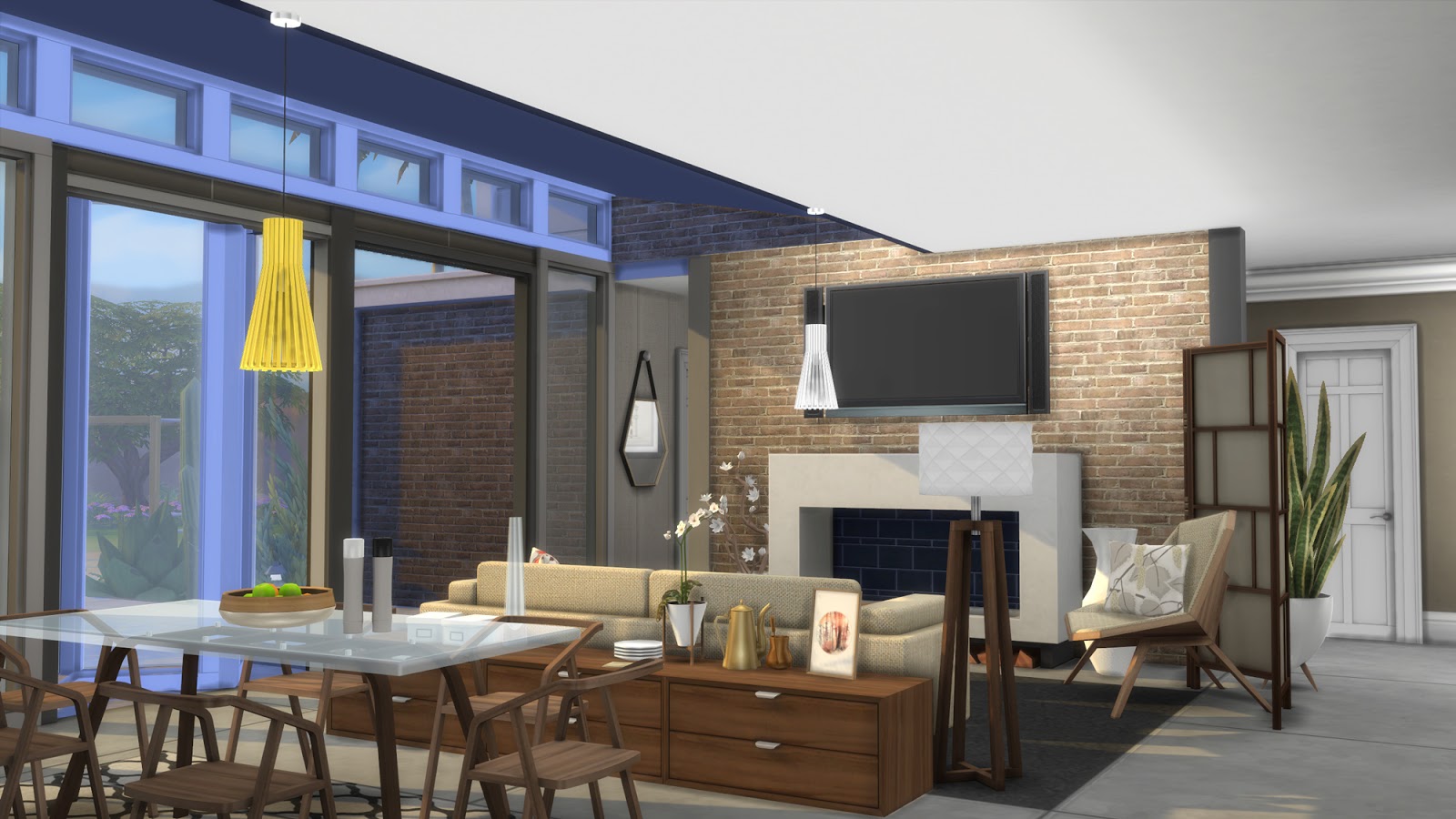 Sims 4 Mid Century Decor