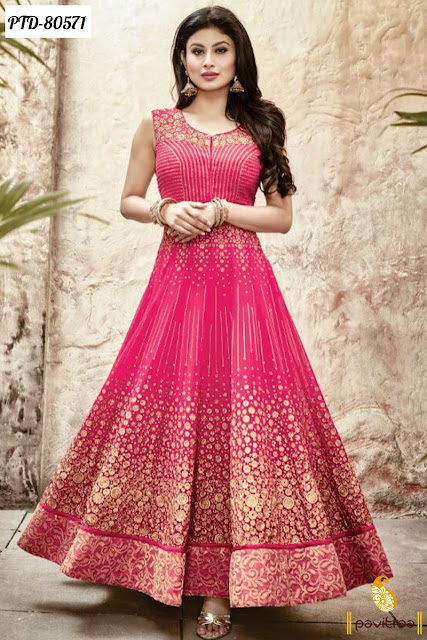 Famous Nagin Tv Serial Actress Shivanya Anarkali Dresses Online Shopping