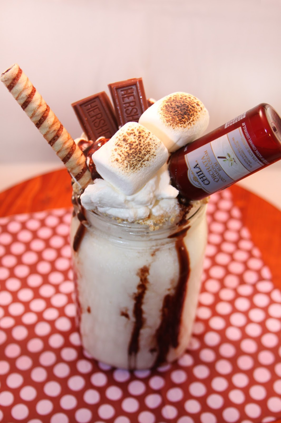 For the Love of Food Boozy S'mores Milkshake for Two with Chila