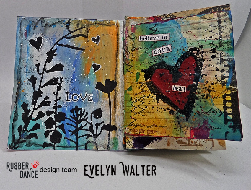 More Art Journal Pages in the Happy Journal by Evelyn