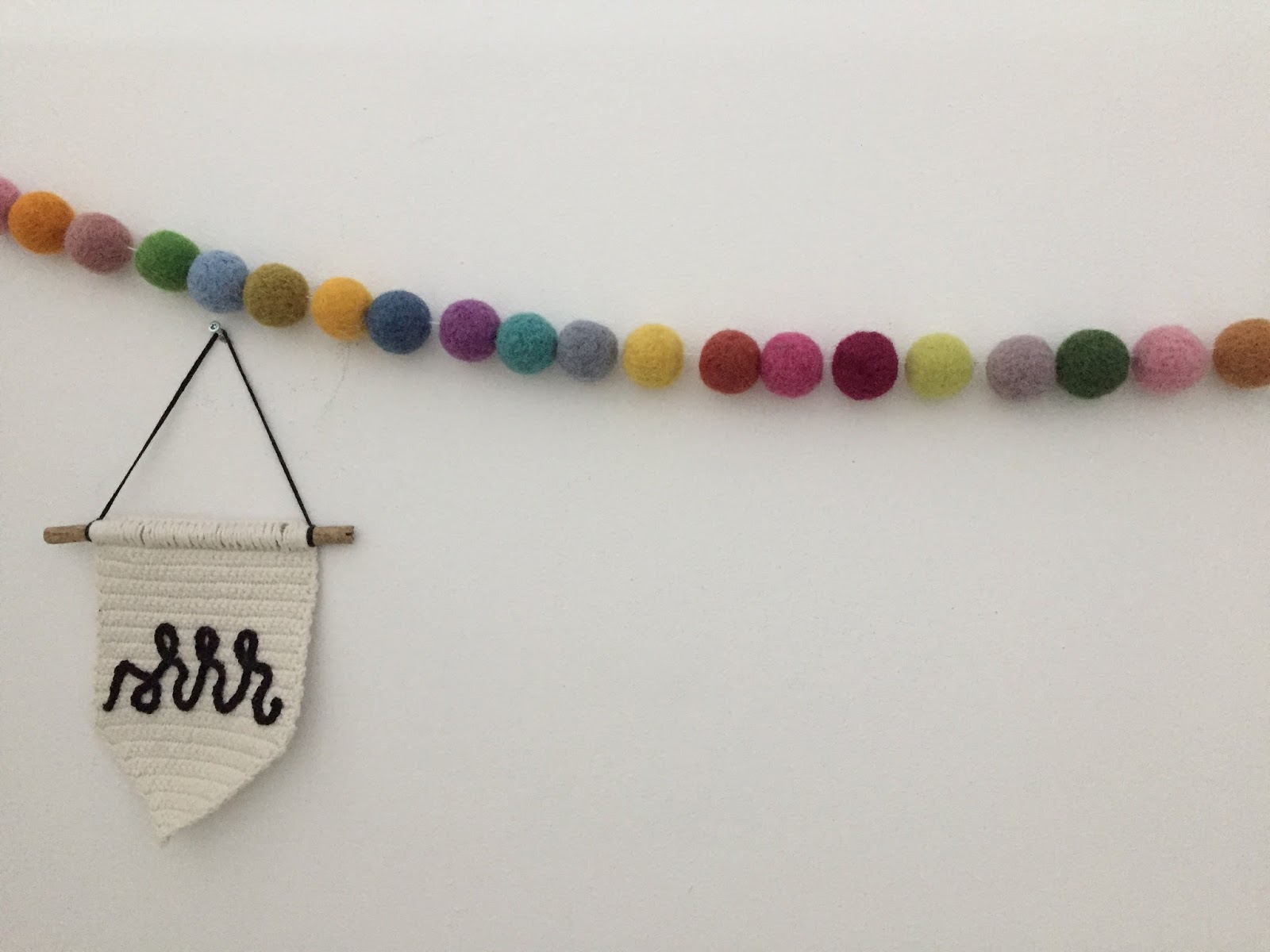 IMAGINARY WARDROBE FELT BALL GARLAND + OUR TINY NURSERY