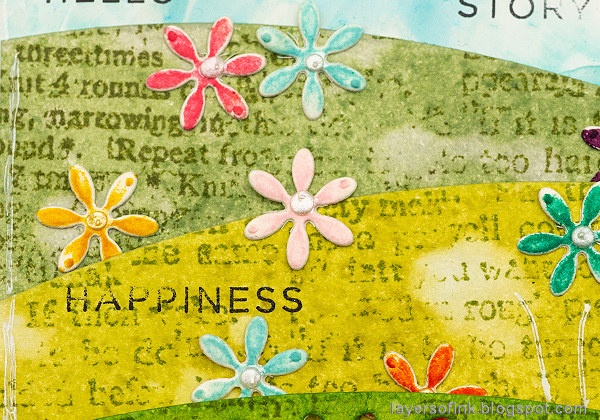 Layers of ink - Mixed Media Springtime Tag Tutorial by Anna-Karin Evaldsson, with Simon Says Stamp DieCember dies.