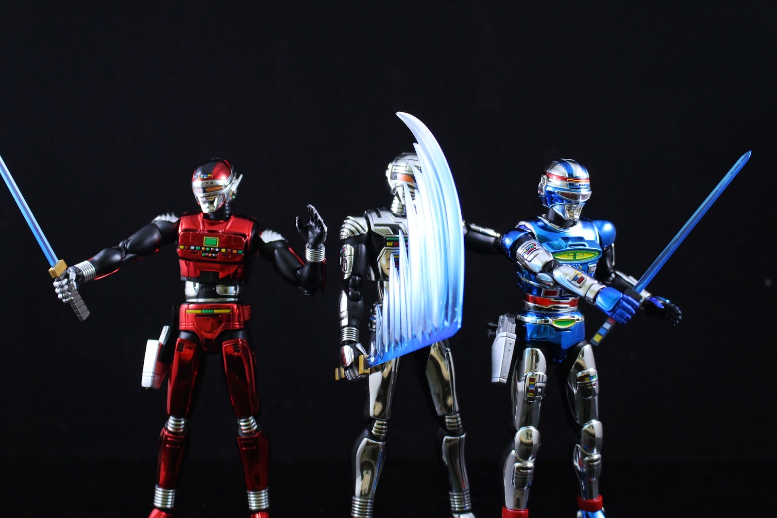BANPRESTO - LOT de 3 figurines SPACE SHERIFF - GAVAN - SHARIVAN - SHAIDER (X-OR) EUR 120,00 - FR