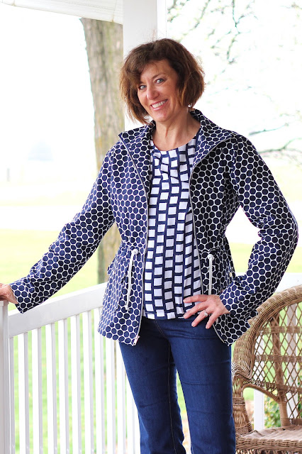 Style Maker Fabrics Spring 2017 tour - rayon challis blouse in McCall's 7542 and Polka Dot Twill  Lone Tree Jacket