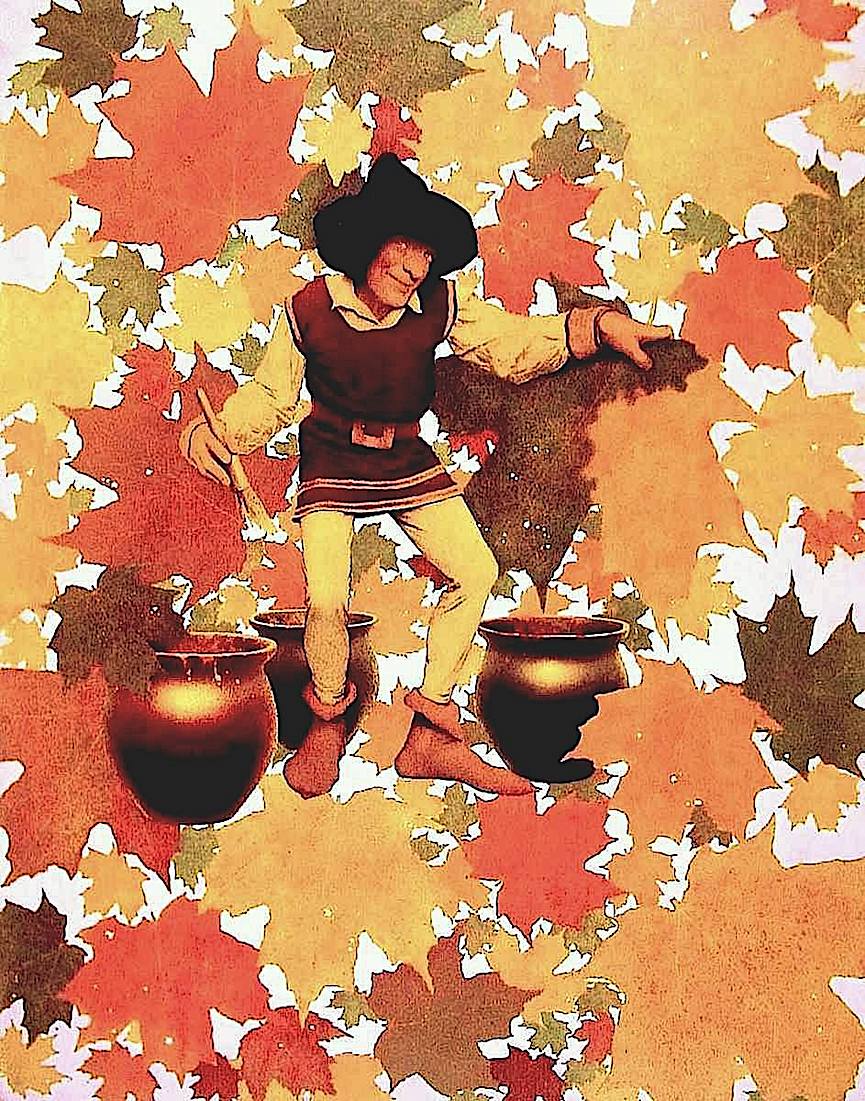 Maxfield Parrish a Maxfield Parrish illustration of Autumn