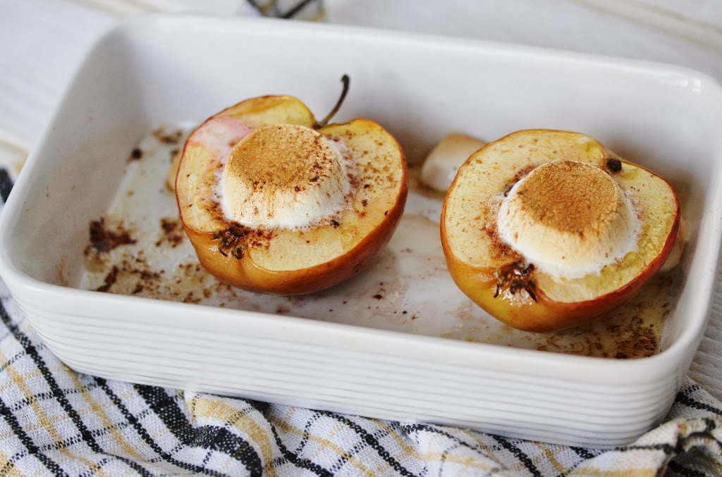 Baked Chocolate Marshmallow Apples Beela Bakes