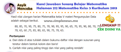 Kunci Jawaban Senang Belajar Matematika Halaman 212 Matematika Kelas 5 Kurikulum 2013 www.simplenews.me