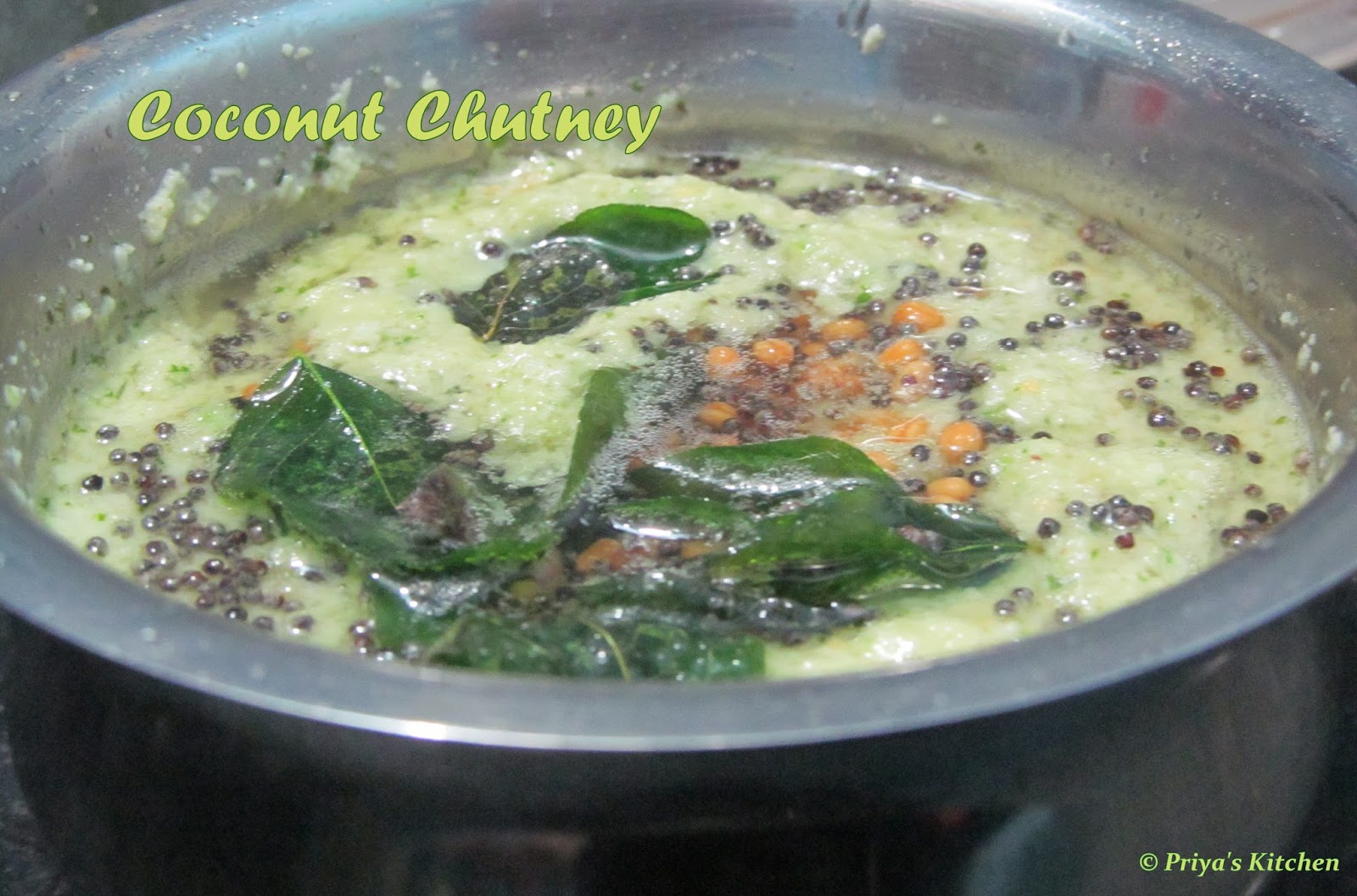 Classic Cooking Coconut chutney with Coriander Leaves