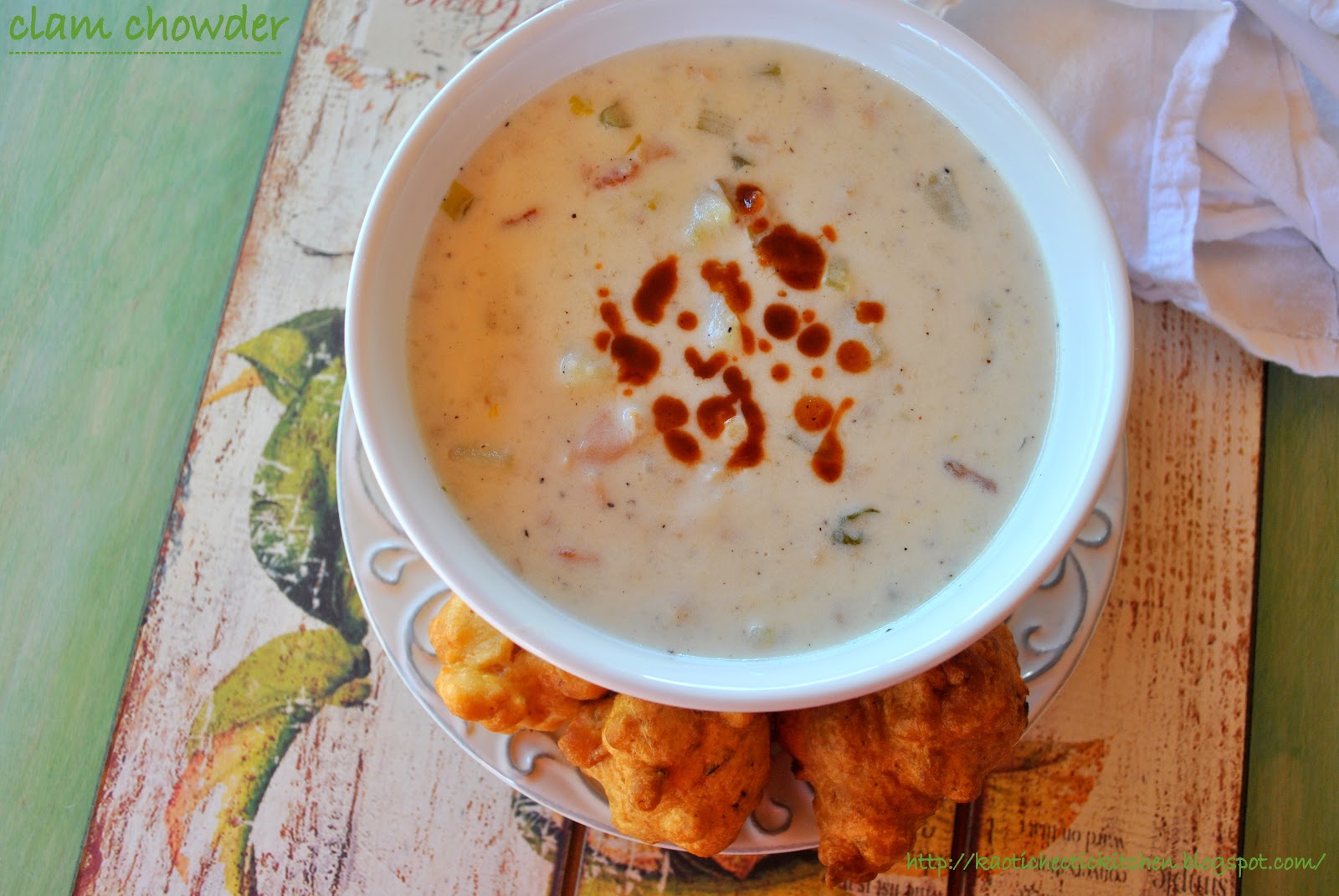 so nice i'm posting twice.. friday night clam chowder with crispy clam