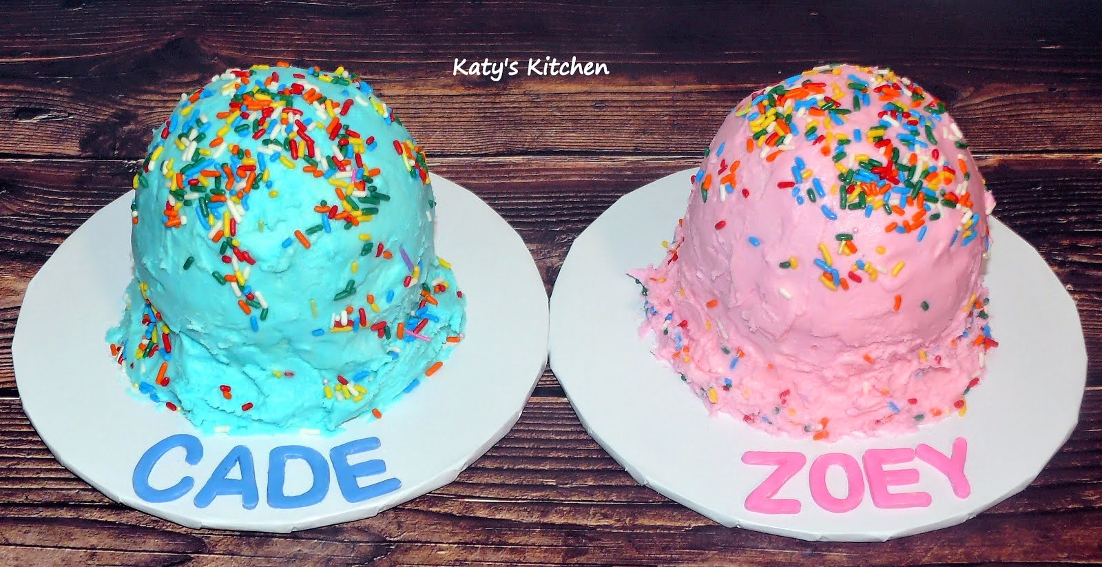 Katy's Kitchen Ice Cream Scoop Smash Cakes
