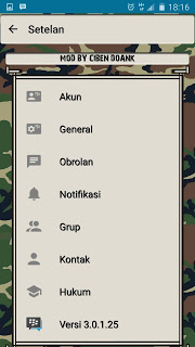 BBM MOD Army versi Terbaru 3.0.1.25 dan Versi Lama ( CLONE ) BBM MOD Army versi Terbaru 3.0.1.25 dan Versi Lama ( CLONE )