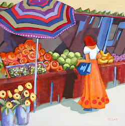 clark carolee locally grown artist market painting scene oregon paintings farmer contemporary artwork farmers paintout virtual fine illustration dailypaintworks